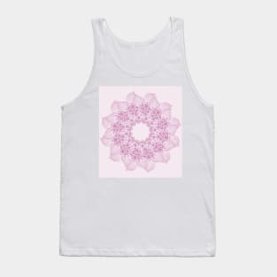 Pink butterflies and flowers mandala Tank Top